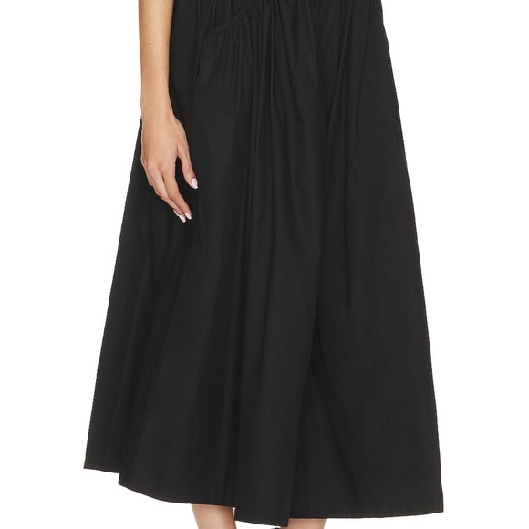 L’Academie Arman Poplin Set XS Black Crop Top & Maxi Skirt with Pockets - Picture 3 of 10